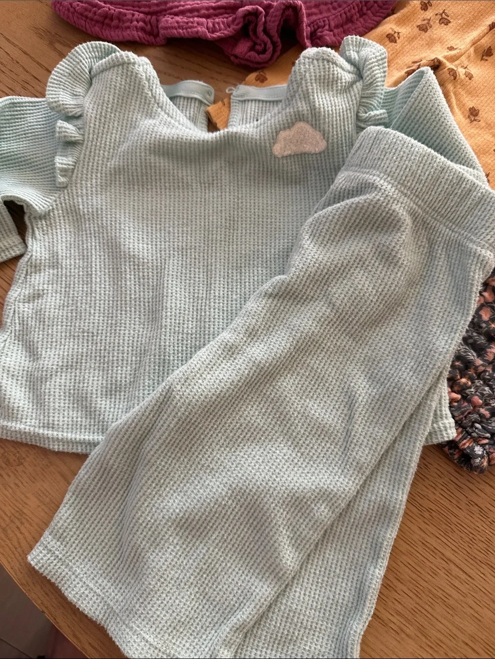 Mixed 4 Baby Outfits Bundle - Mustard Floral, Dusty Rose, Mint & Navy Floral 3/6